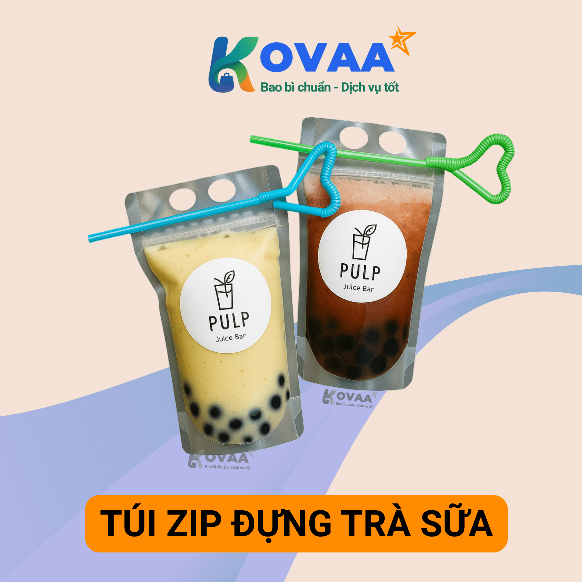 Túi zipper đựng trà sữa