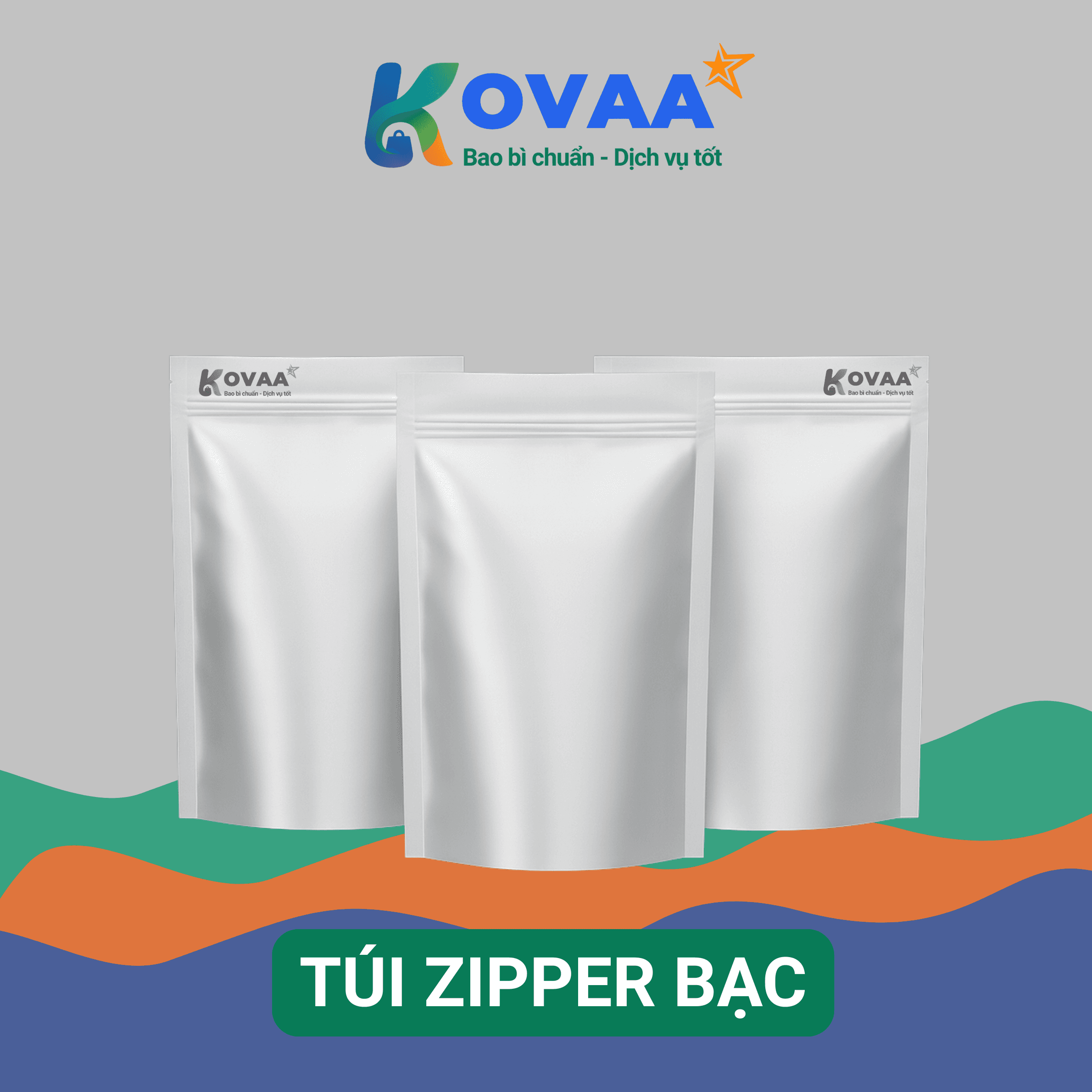 Túi zipper bạc