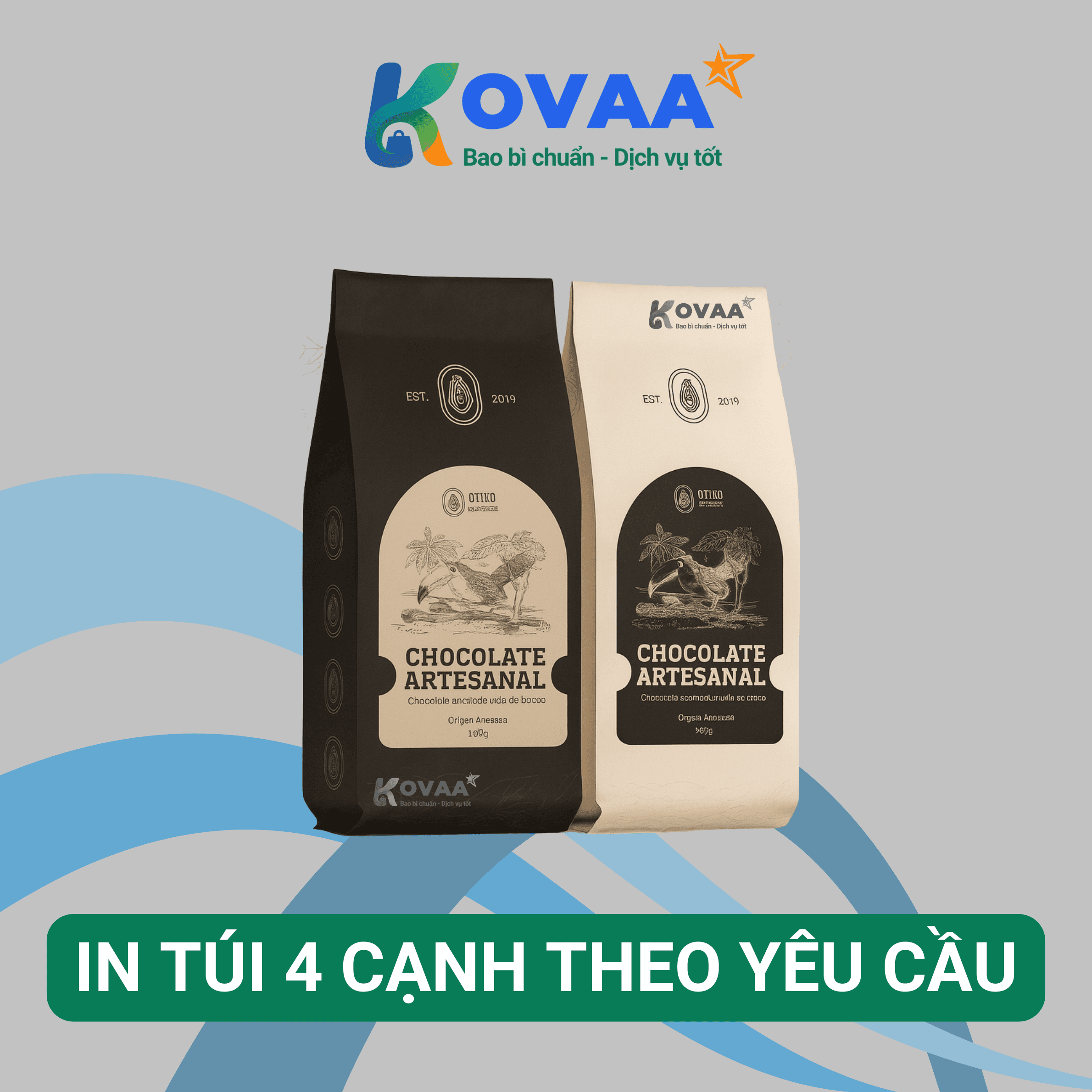 In túi 4 cạnh theo yêu cầu
