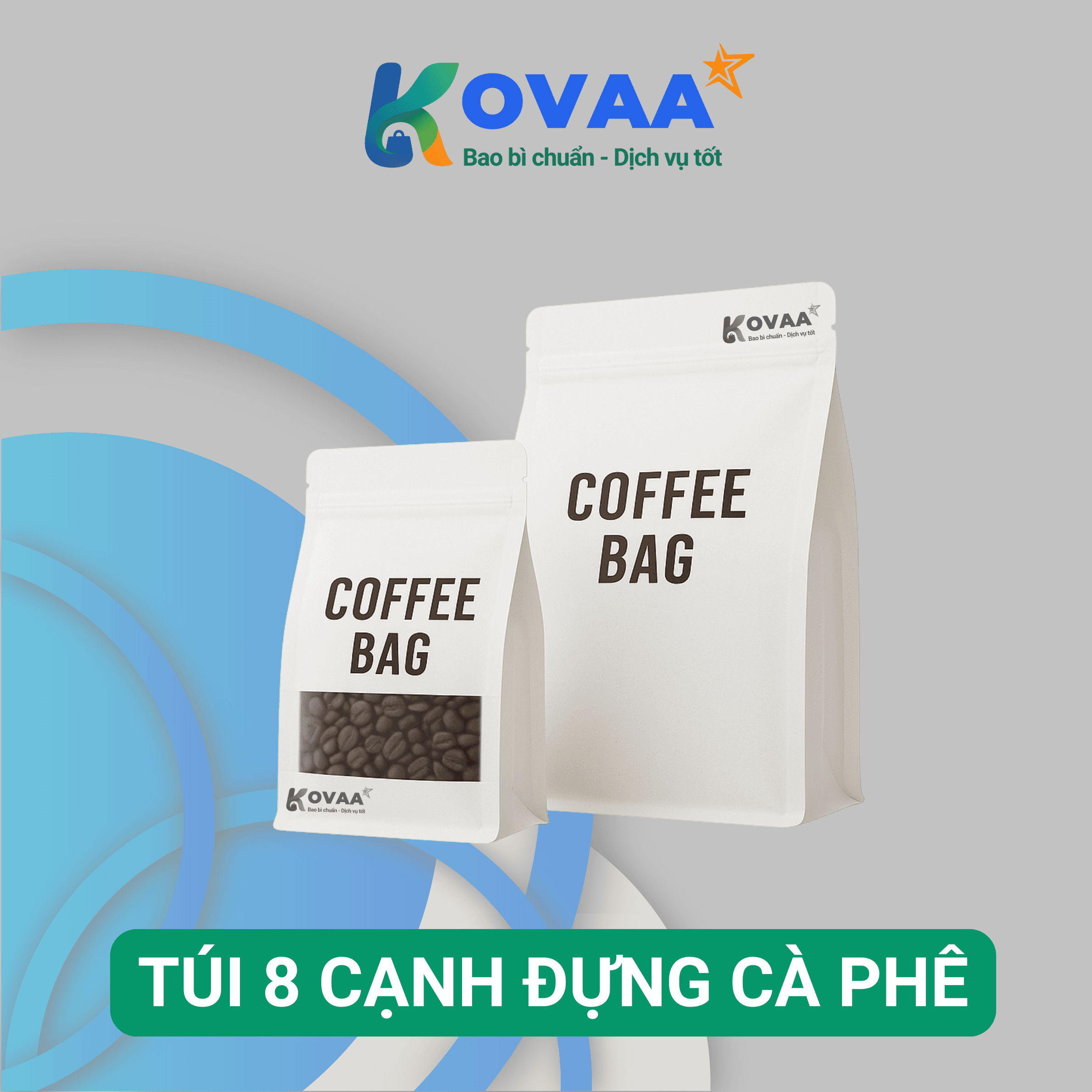Túi 8 cạnh đựng cà phê