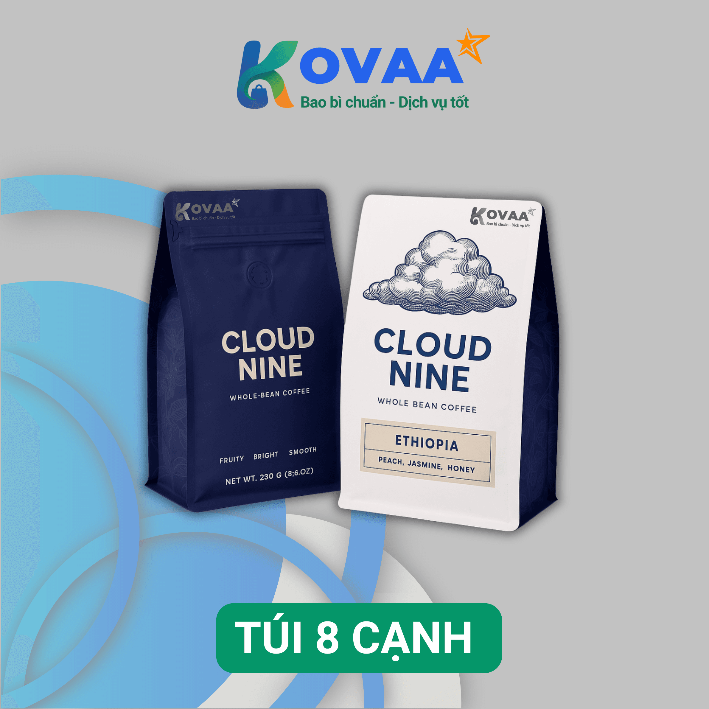 Túi zipper 8 cạnh